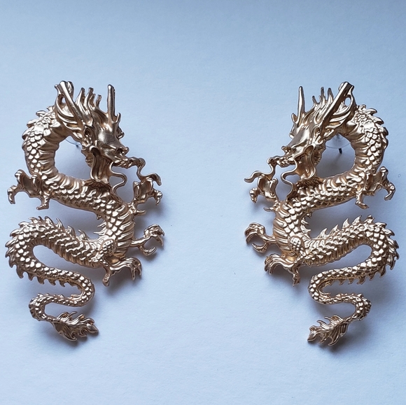 Mystic Dragon Statement Earrings - Picture 6 of 8